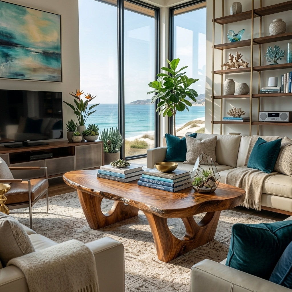 Contemporary Sculptural Coffee Table For Modern Living Room