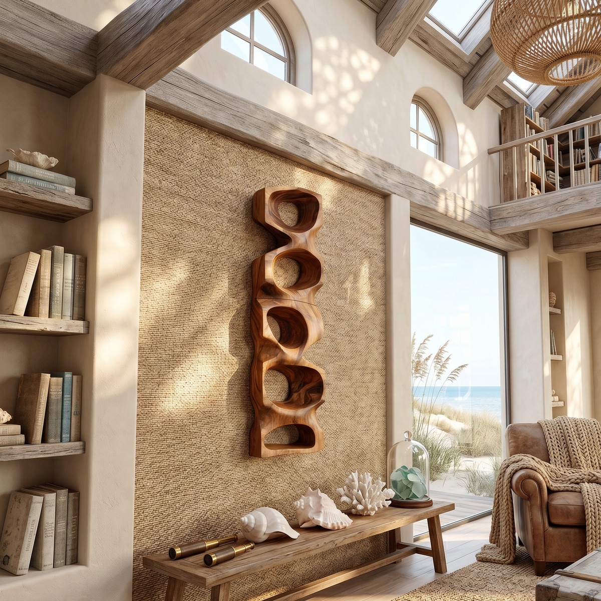 Contemporary Sculptural Display Shelf For Living Room