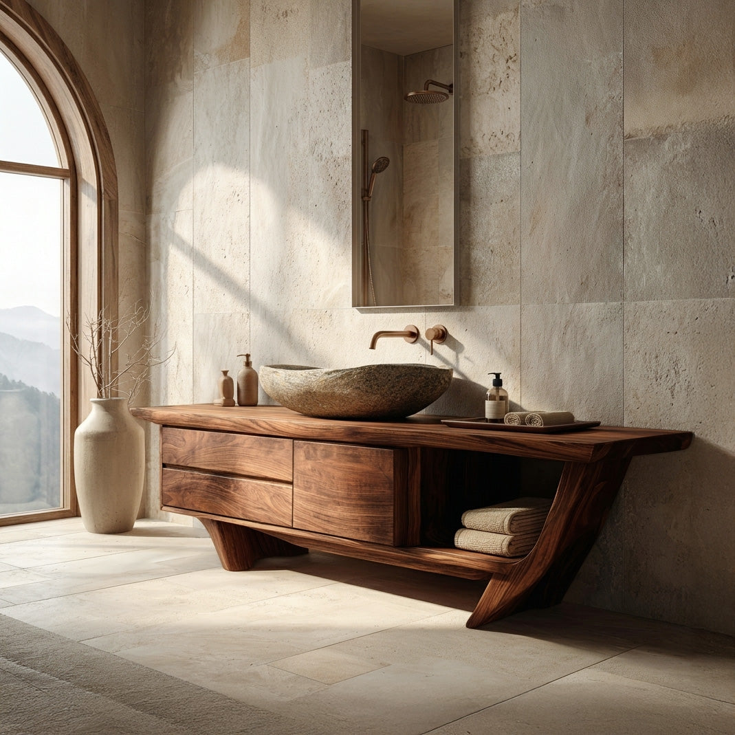 Contemporary Bathroom Vanity With Storage And Drawers For Bathroom