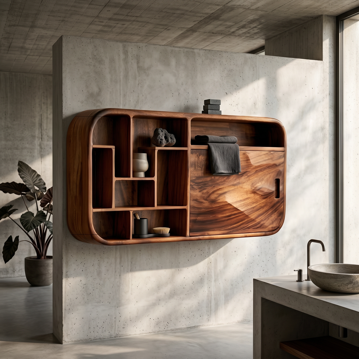 Contemporary Capsule Bathroom Cabinet Modern Bathroom