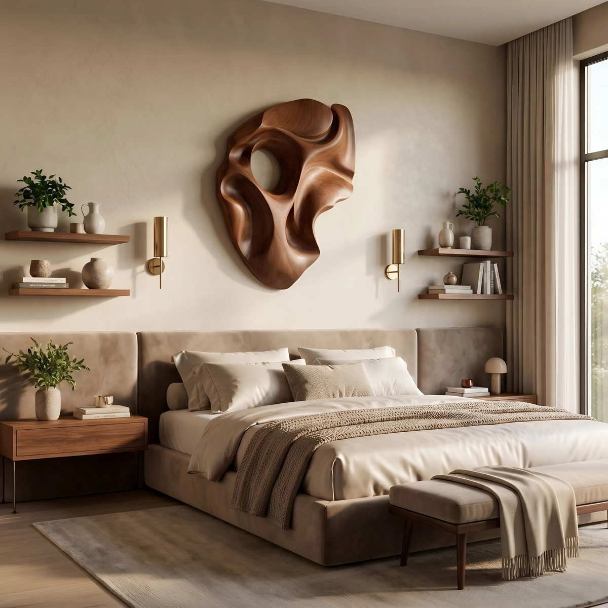 Contemporary Abstract Figure Wall Art Panel For Living Room