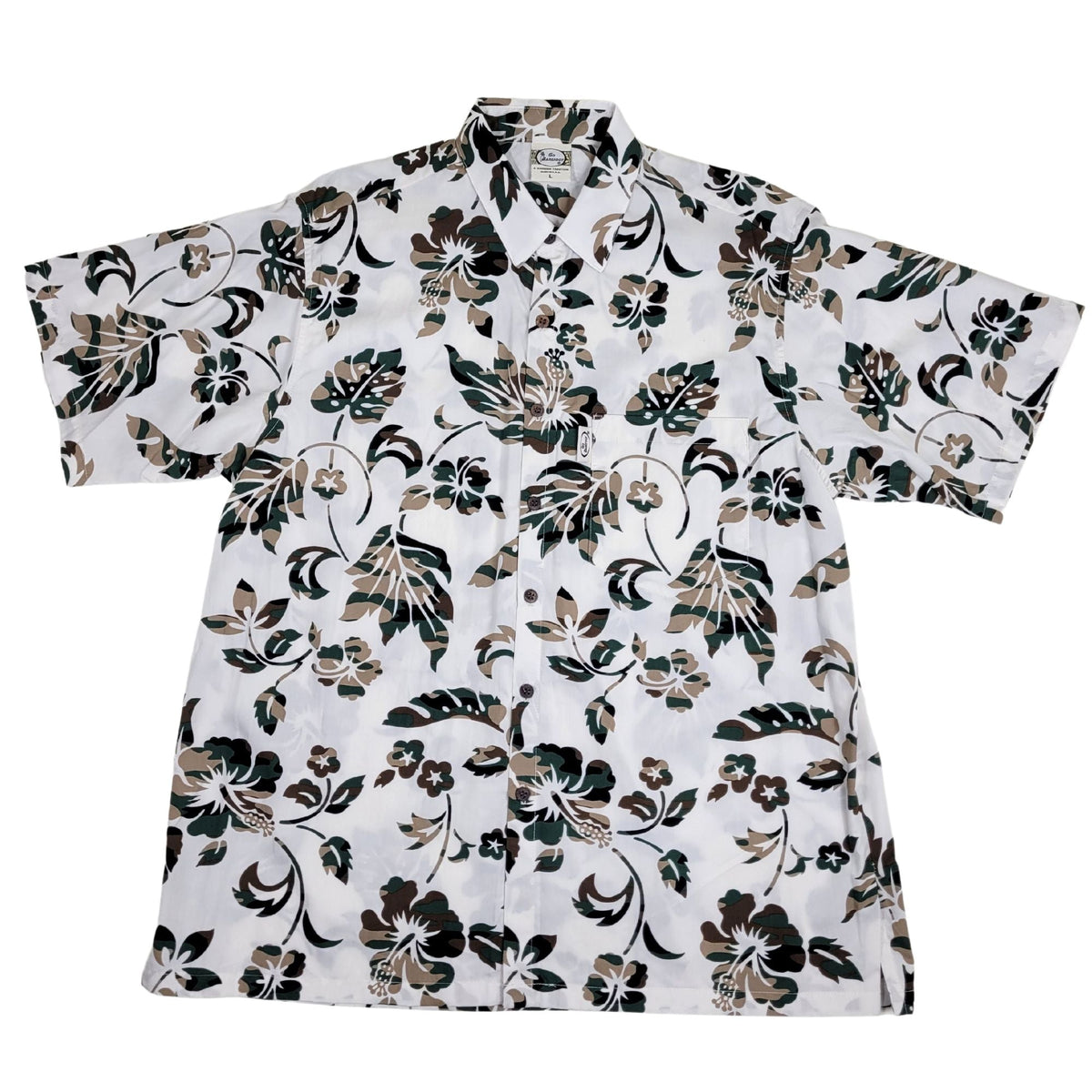 Aloha Camo (Beige) Hawaiian Shirts