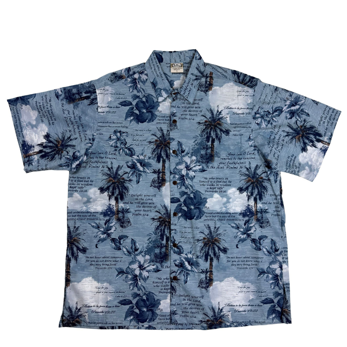 Aloha Proverbs (Powder) Hawaiian Shirts