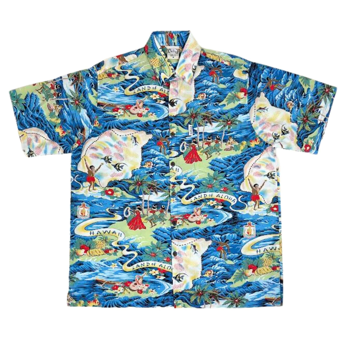 Land of Aloha (Blue) Hawaiian Shirts