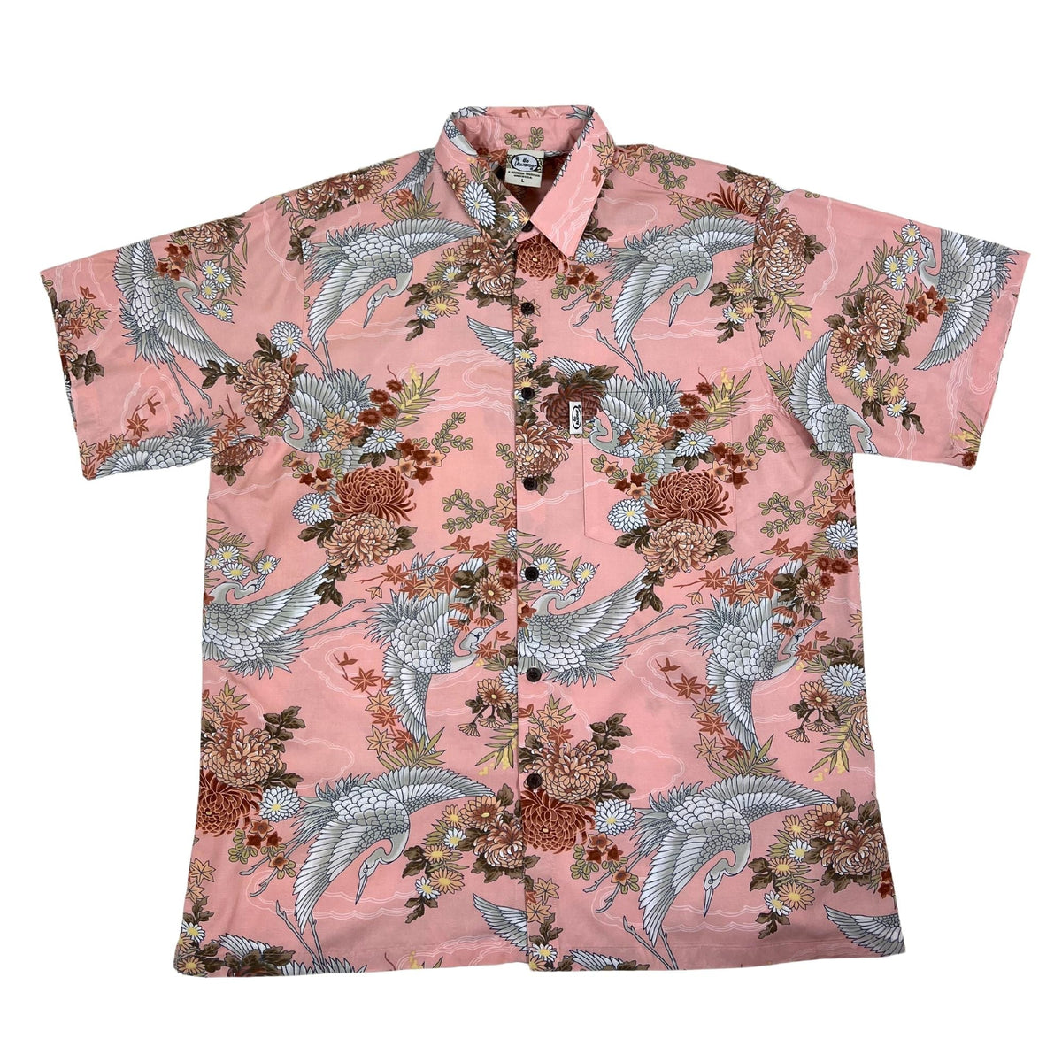Tsuru (Coral) Hawaiian Shirts