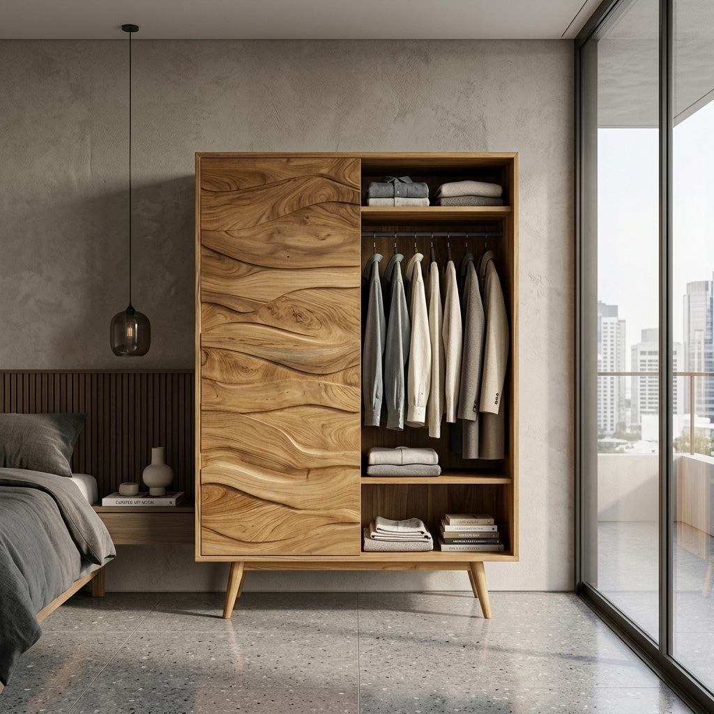 Artistic Sculptural Wardrobe For Bedroom Decor Interior