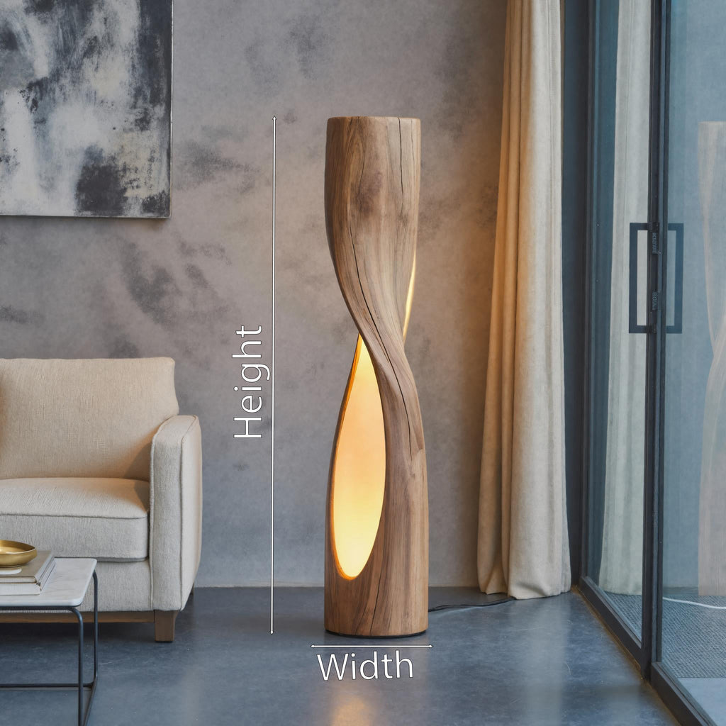 Artistic Twisted Floor Lamp For Bedroom Or Living Room