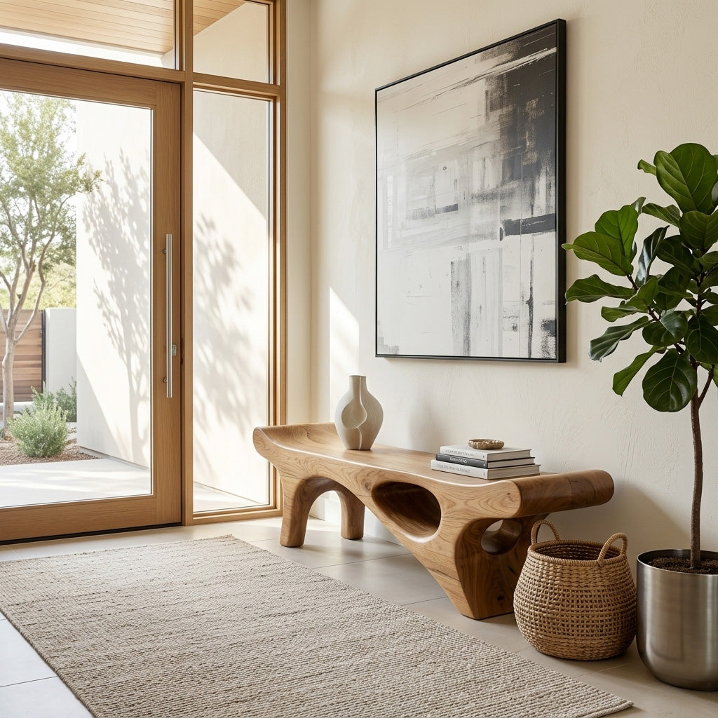 Artistic Bench For Living Room Or Entryway