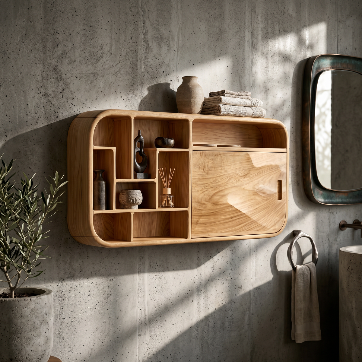 Contemporary Capsule Bathroom Cabinet Modern Bathroom