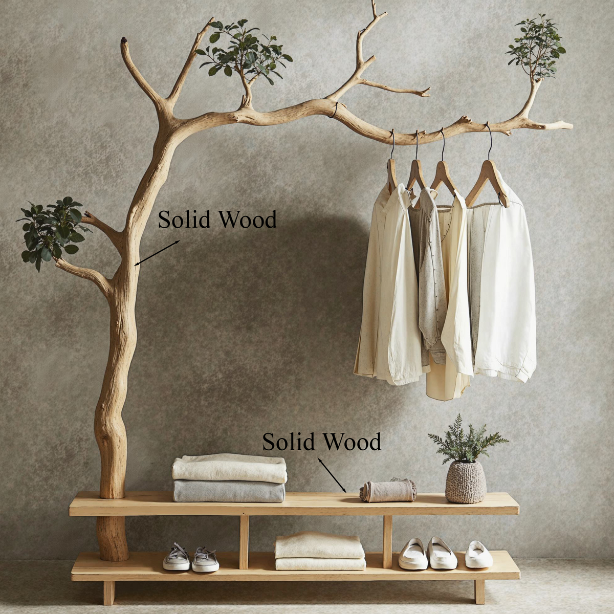 Driftwood Branch Coat Hanger Wall Mount Unique Towel Hook - view 6