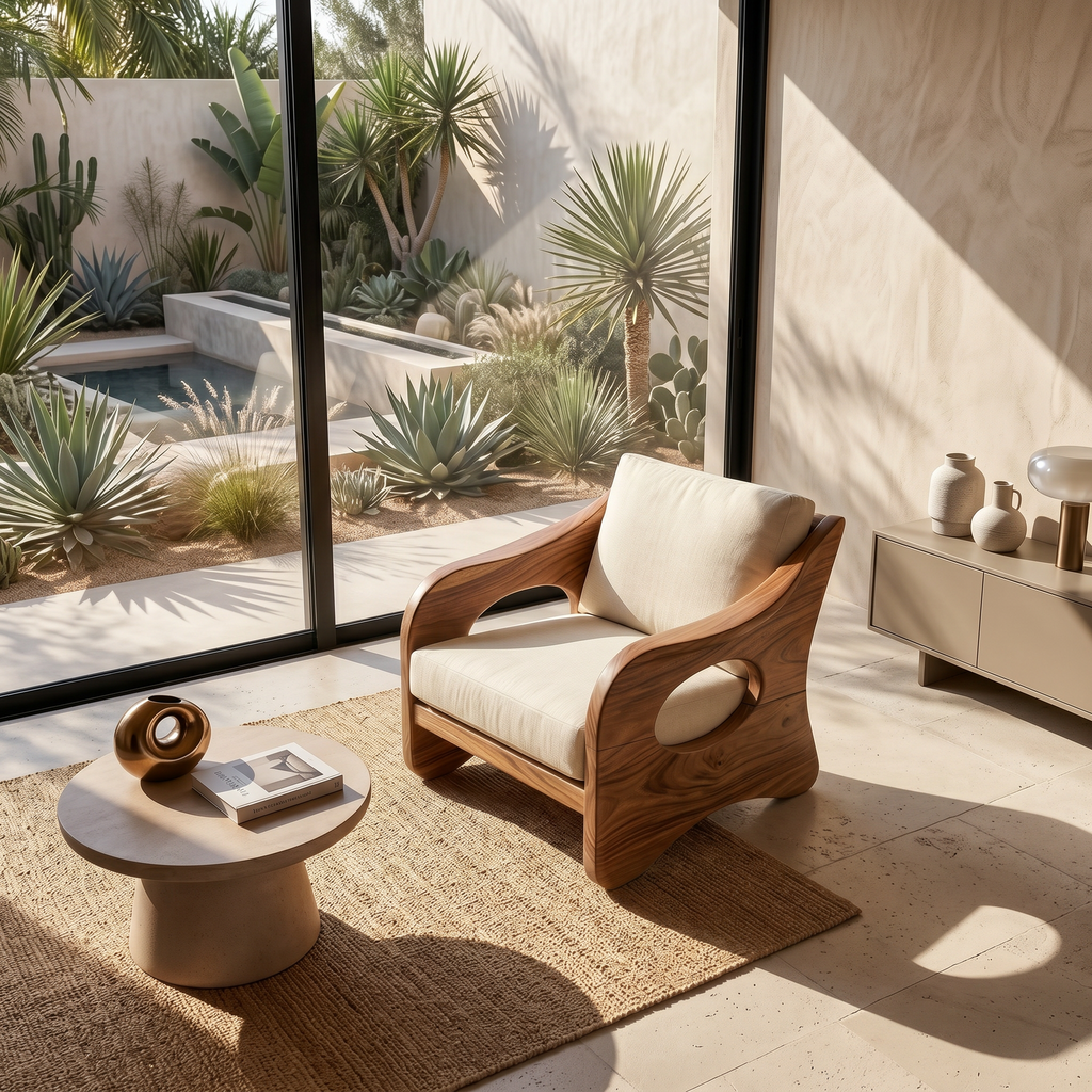 Contemporary Curved Armchair Executive Office Lounge