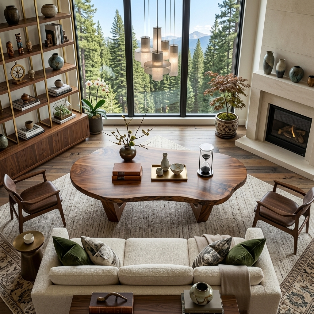Contemporary Sculptural Coffee Table For Modern Living Room