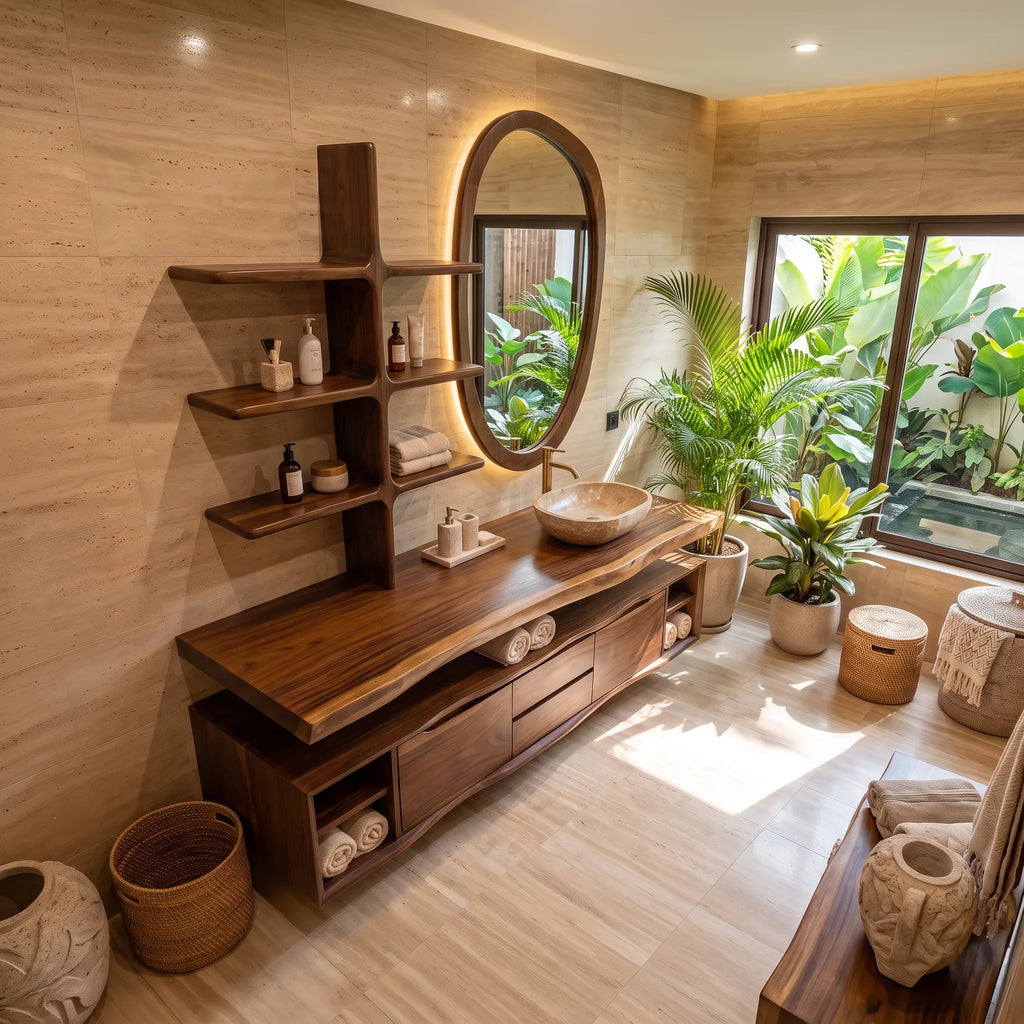 Contemporary Wall Mounted Bathroom Vanity Wellness Suite - view 2