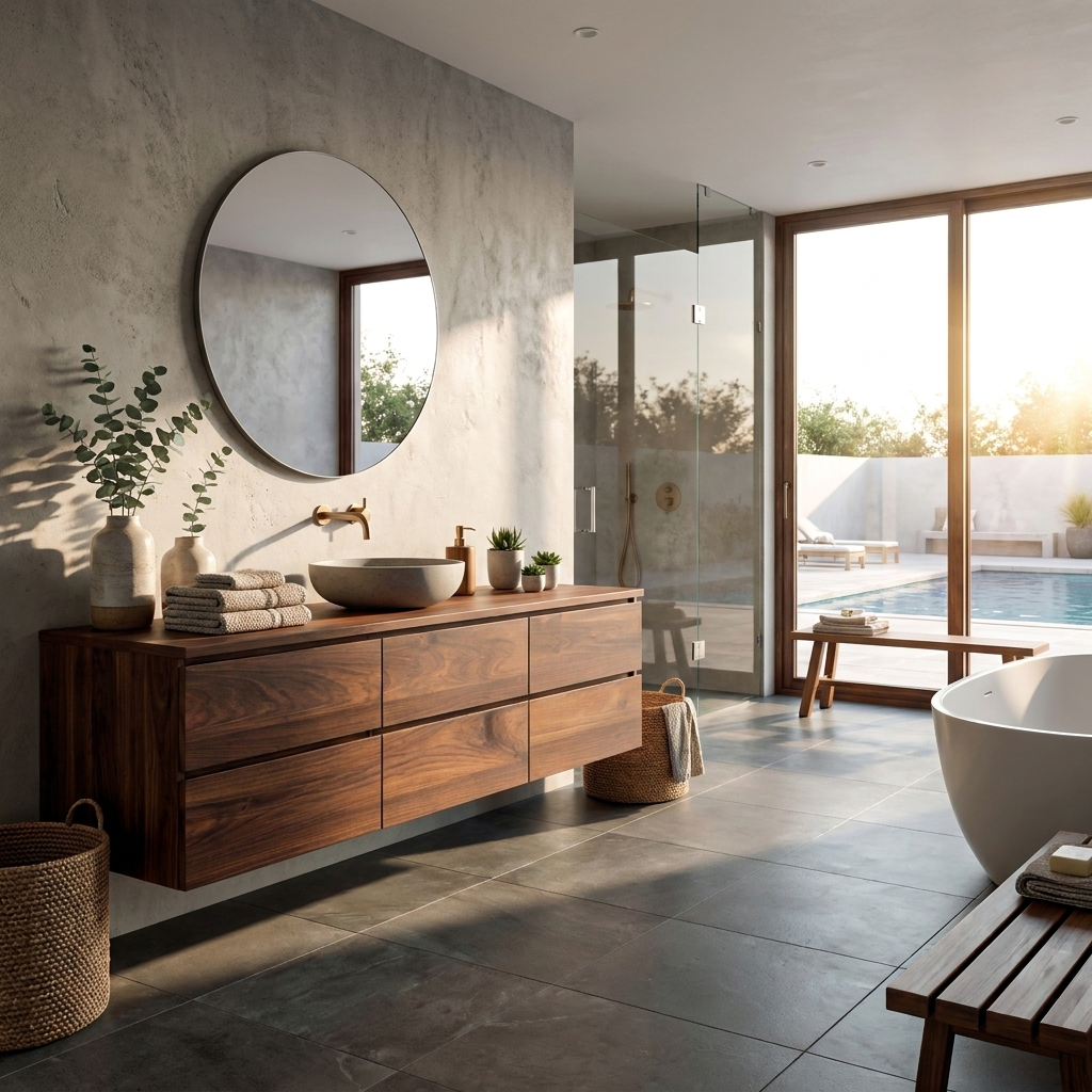 Contemporary Floating Bathroom Vanity With 2 Tiers Drawer For Bathroom