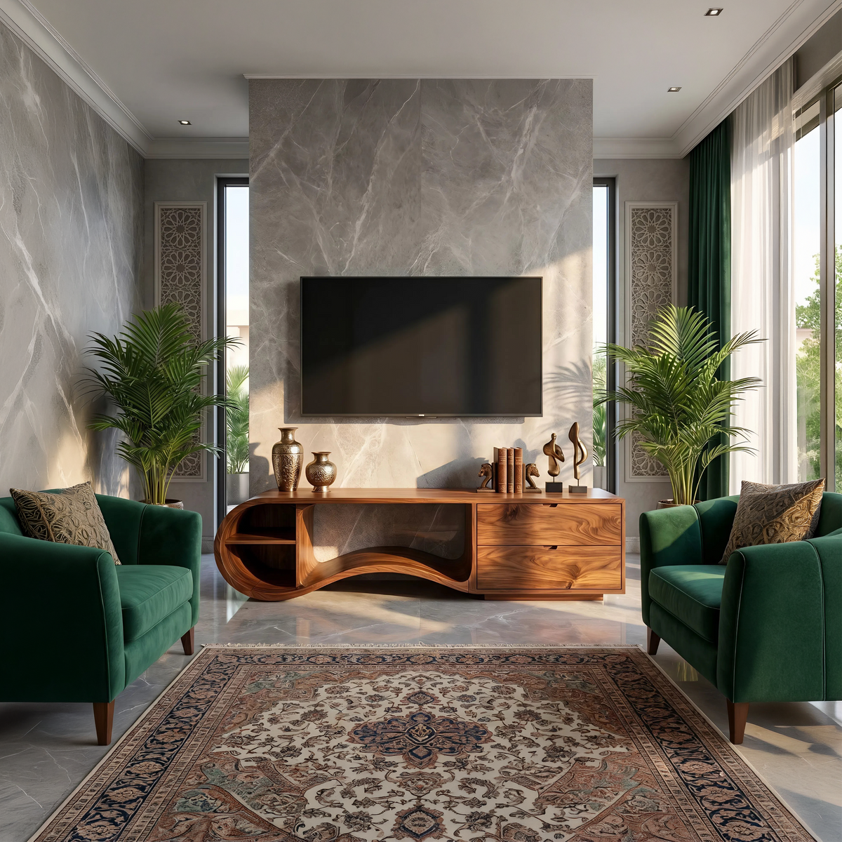 Contemporary Organic TV Cabinet For Living Room