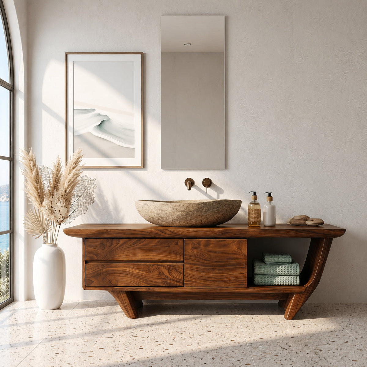 Contemporary Bathroom Vanity With Storage And Drawers For Bathroom