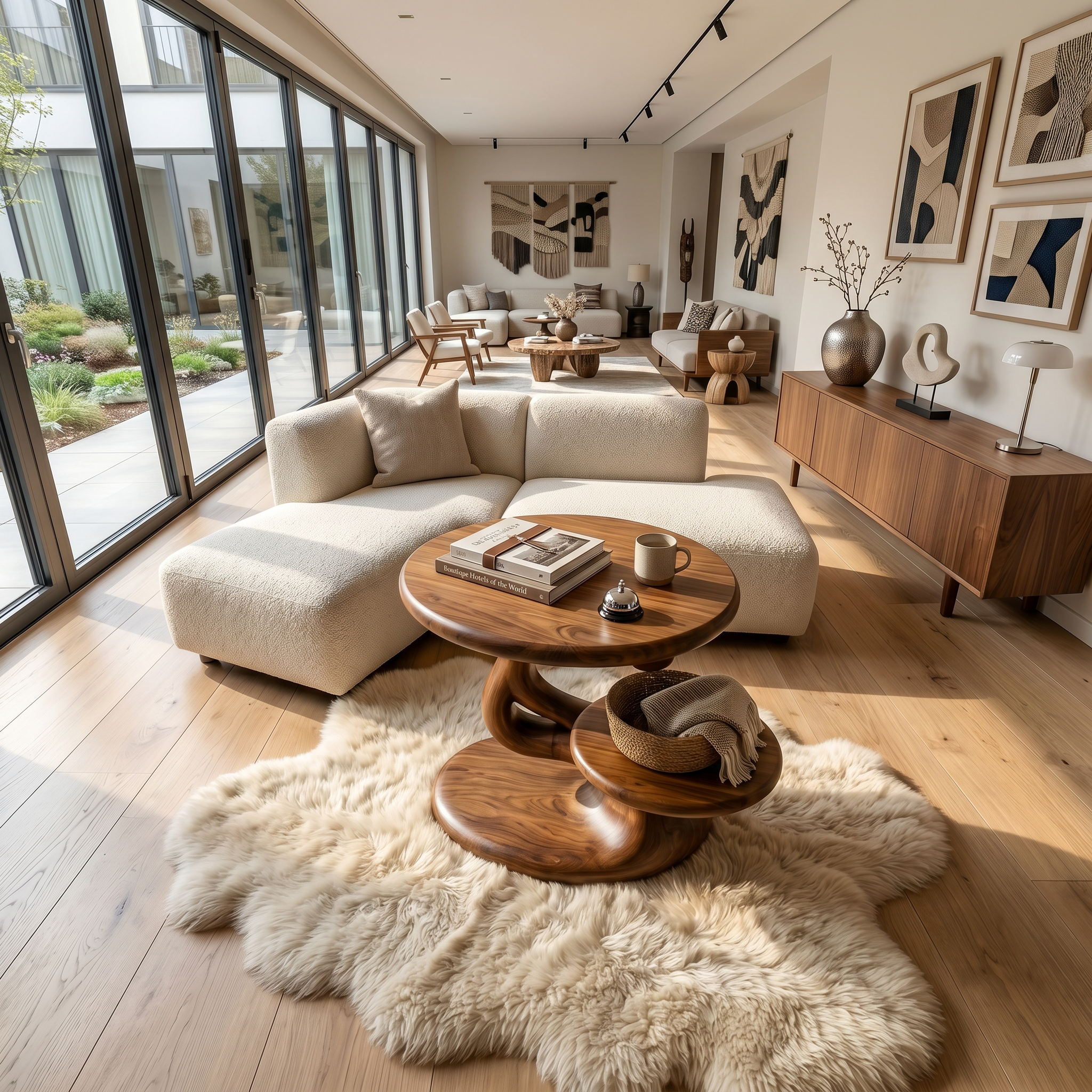 Contemporary Floating Side Table Mountain Retreat