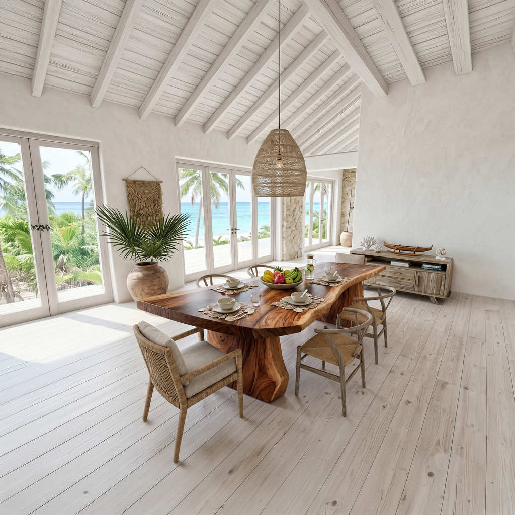 Contemporary Sculpted Base Dining Table For Modern Dining Interior