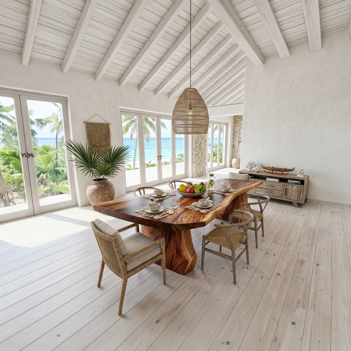 Contemporary Sculpted Base Dining Table For Modern Dining Interior