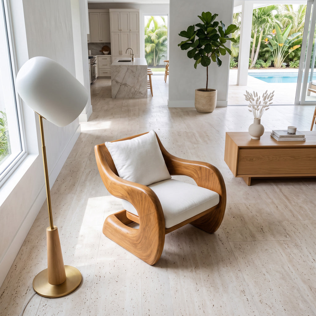 Artistic Sculptural Lounge Chair For Living Room Or Interior
