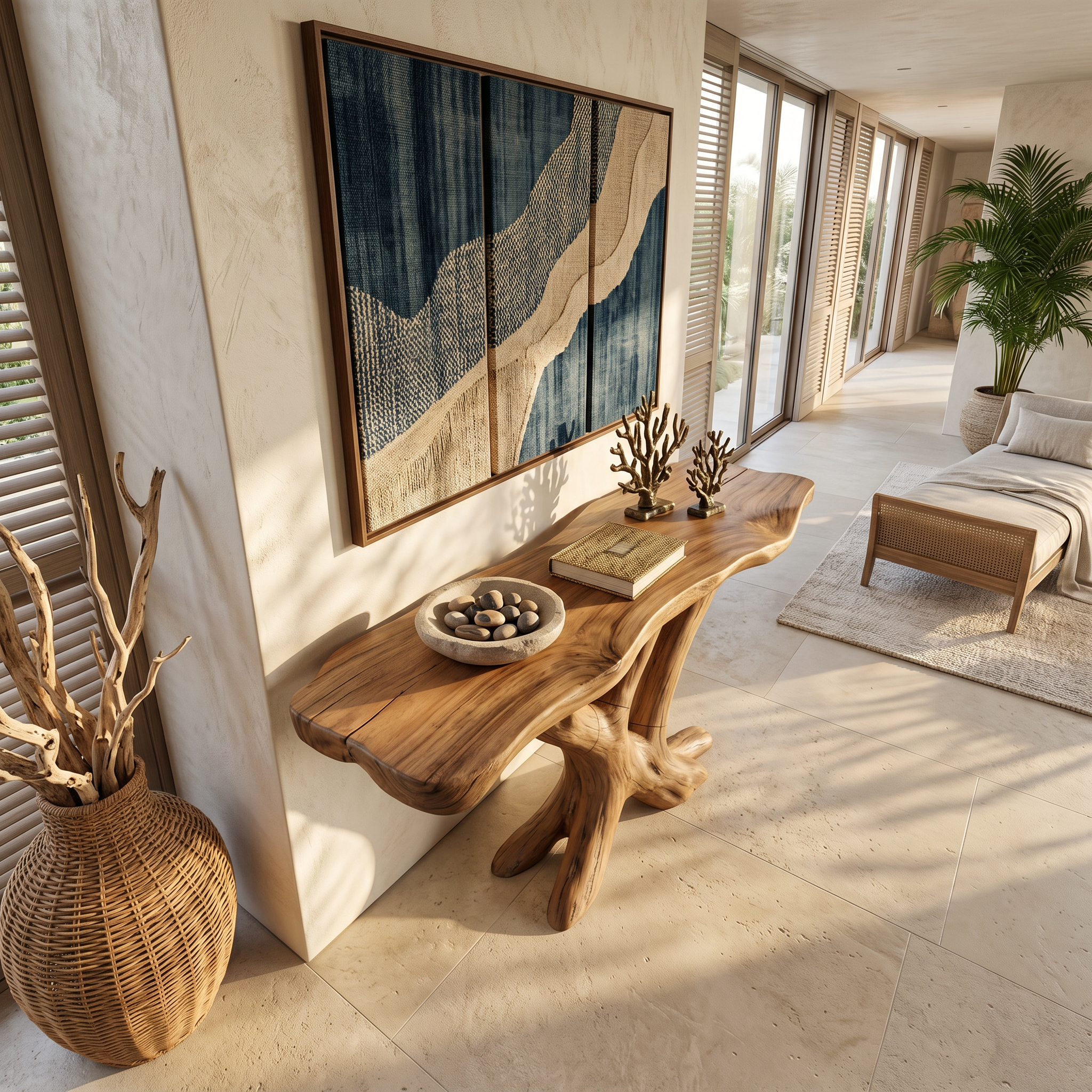 Contemporary Loop Console Table Modern Hallway