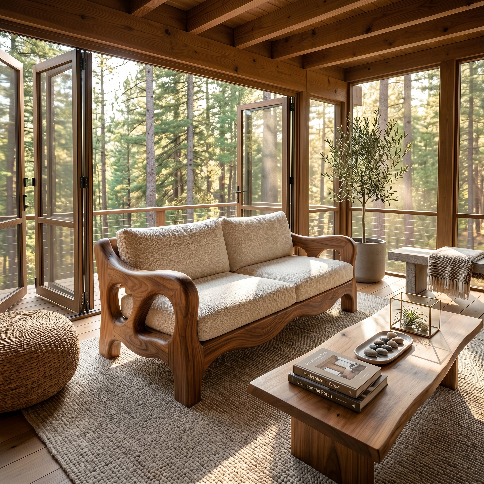 Architectural Sculptural Sofa Luxury Family Room