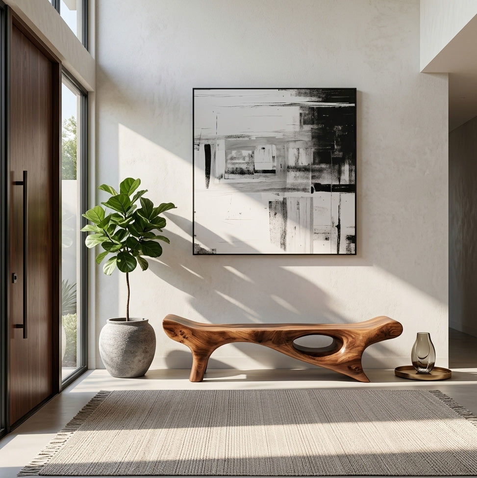 Artistic Bench For Living Room Or Entryway