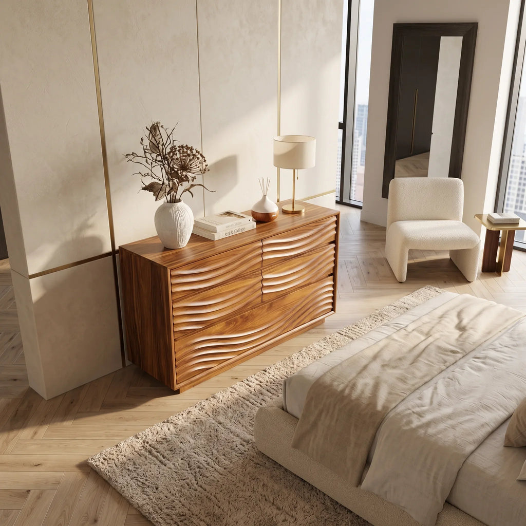 Contemporary Ripple Nursery Dresser For Baby Room - view 2