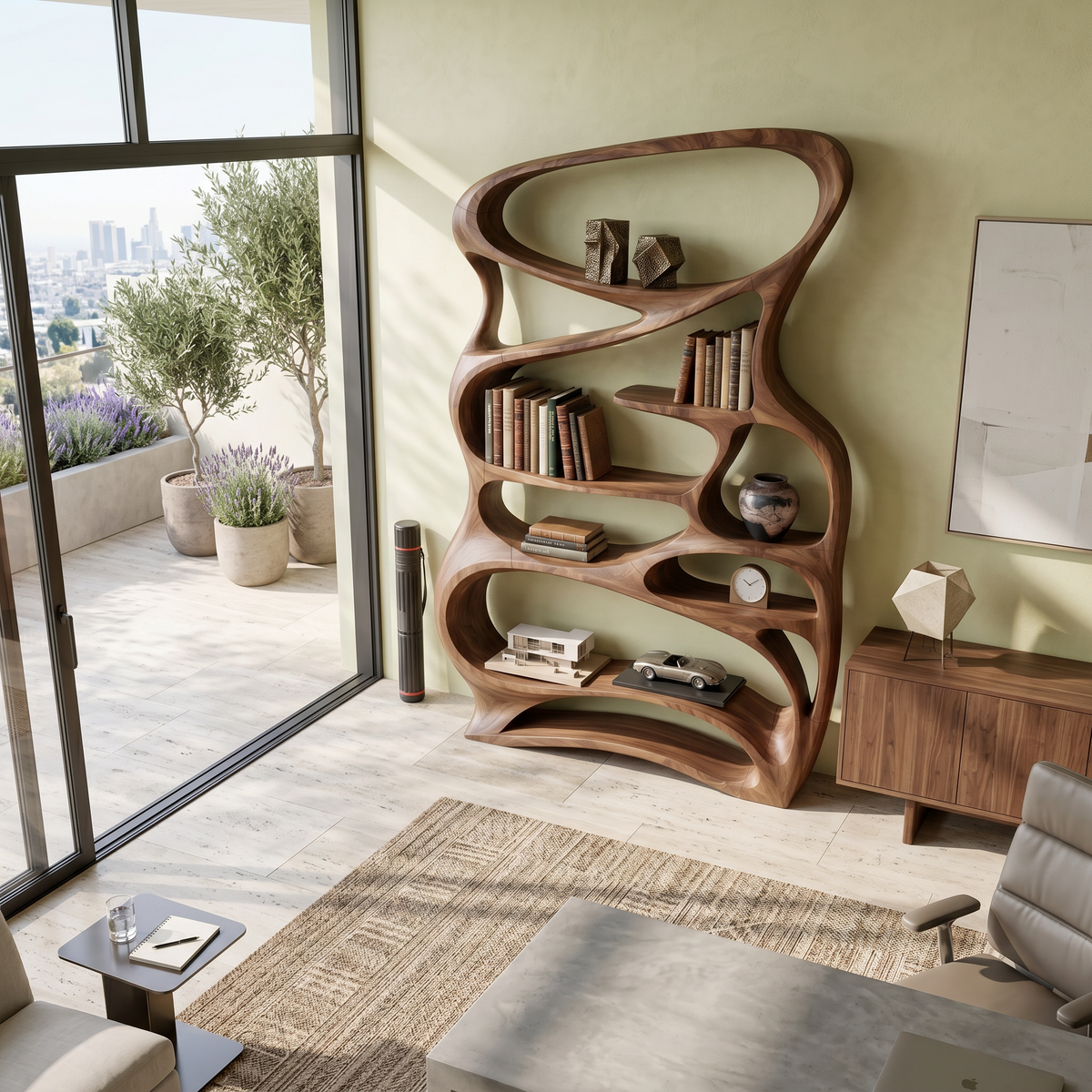 Contemporary Reading Shelf For Peaceful Reading Corner