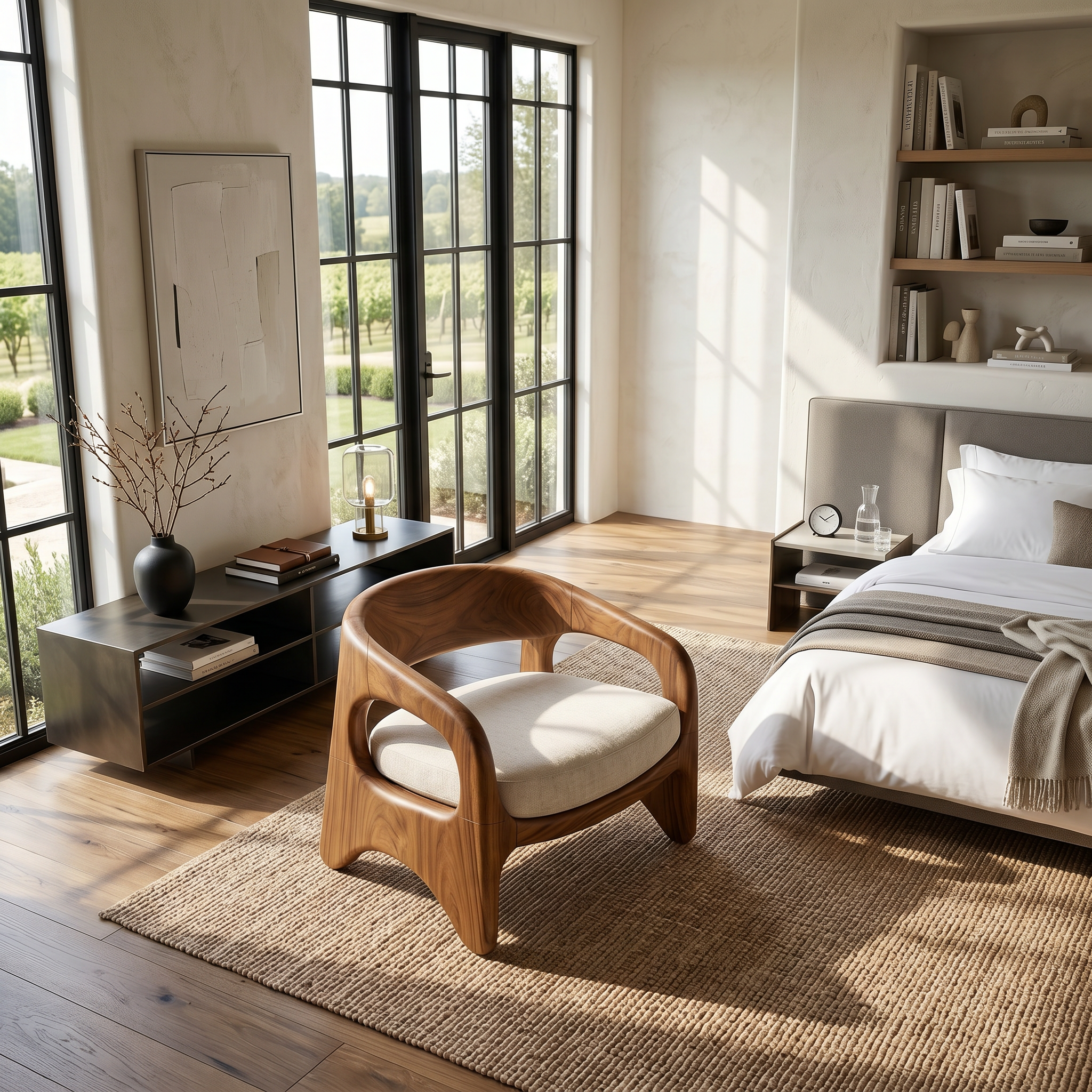 Coastal Contemporary Accent Chair Ocean View Living Room