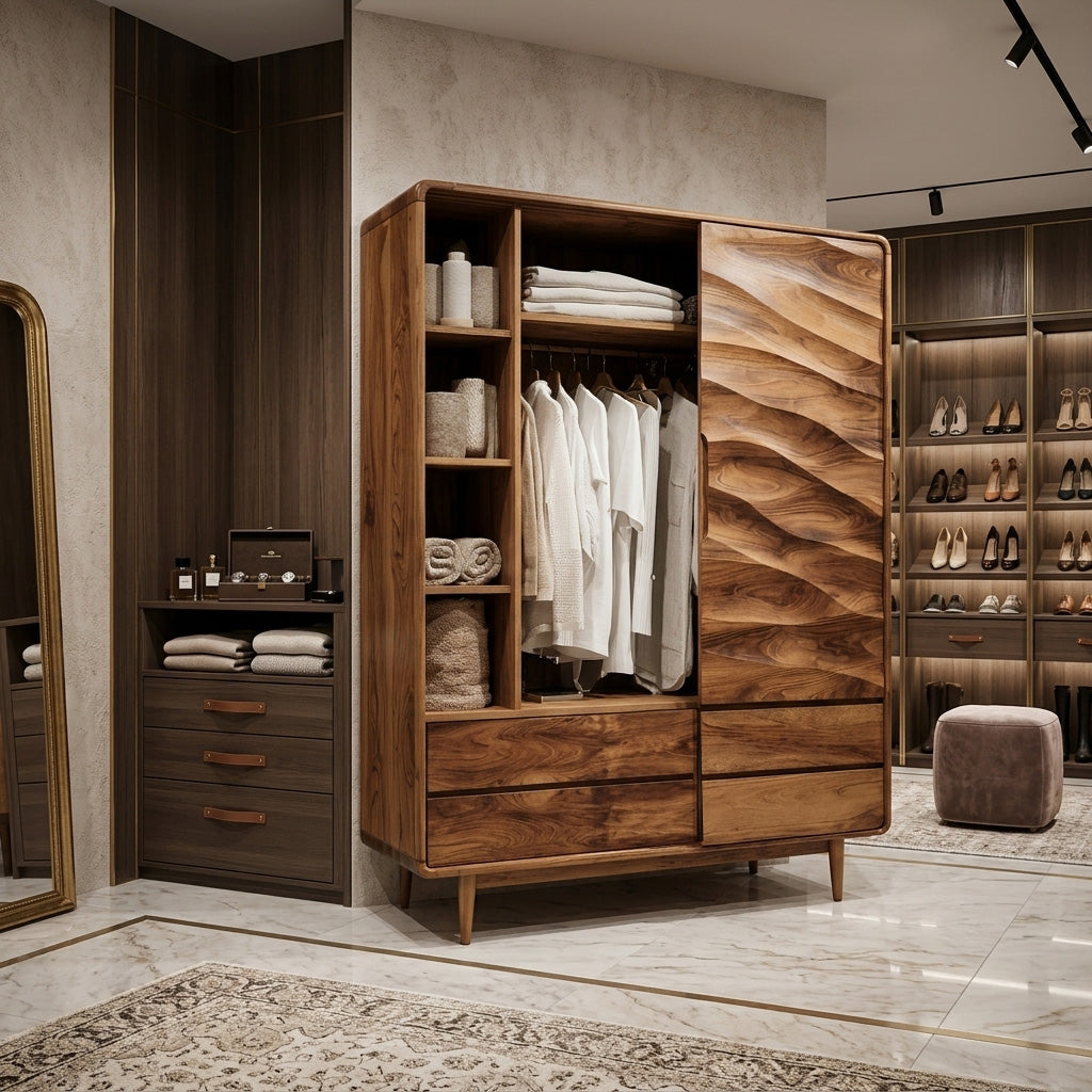 Contemporary Wardrobe With Drawers And Shelf For Bedroom - view 2