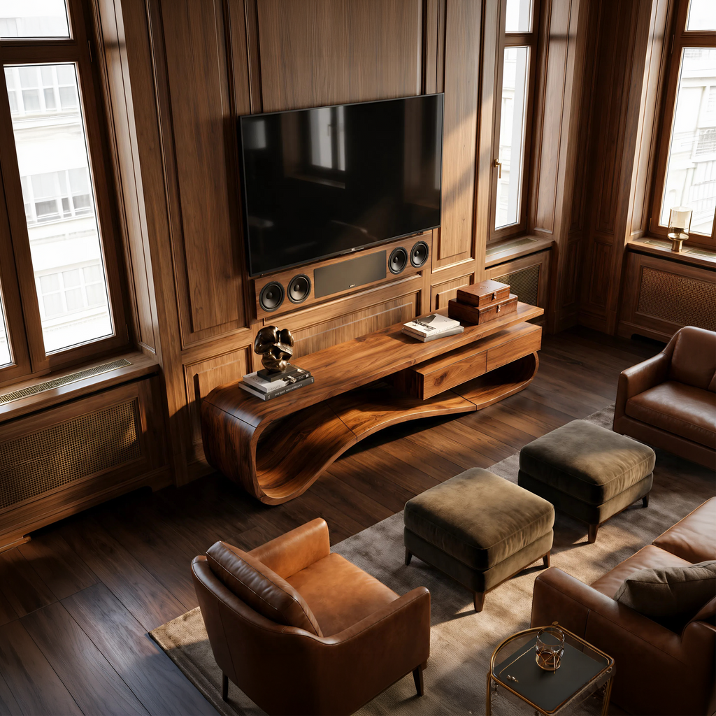 Contemporary Organic TV Stand For Lounge Area