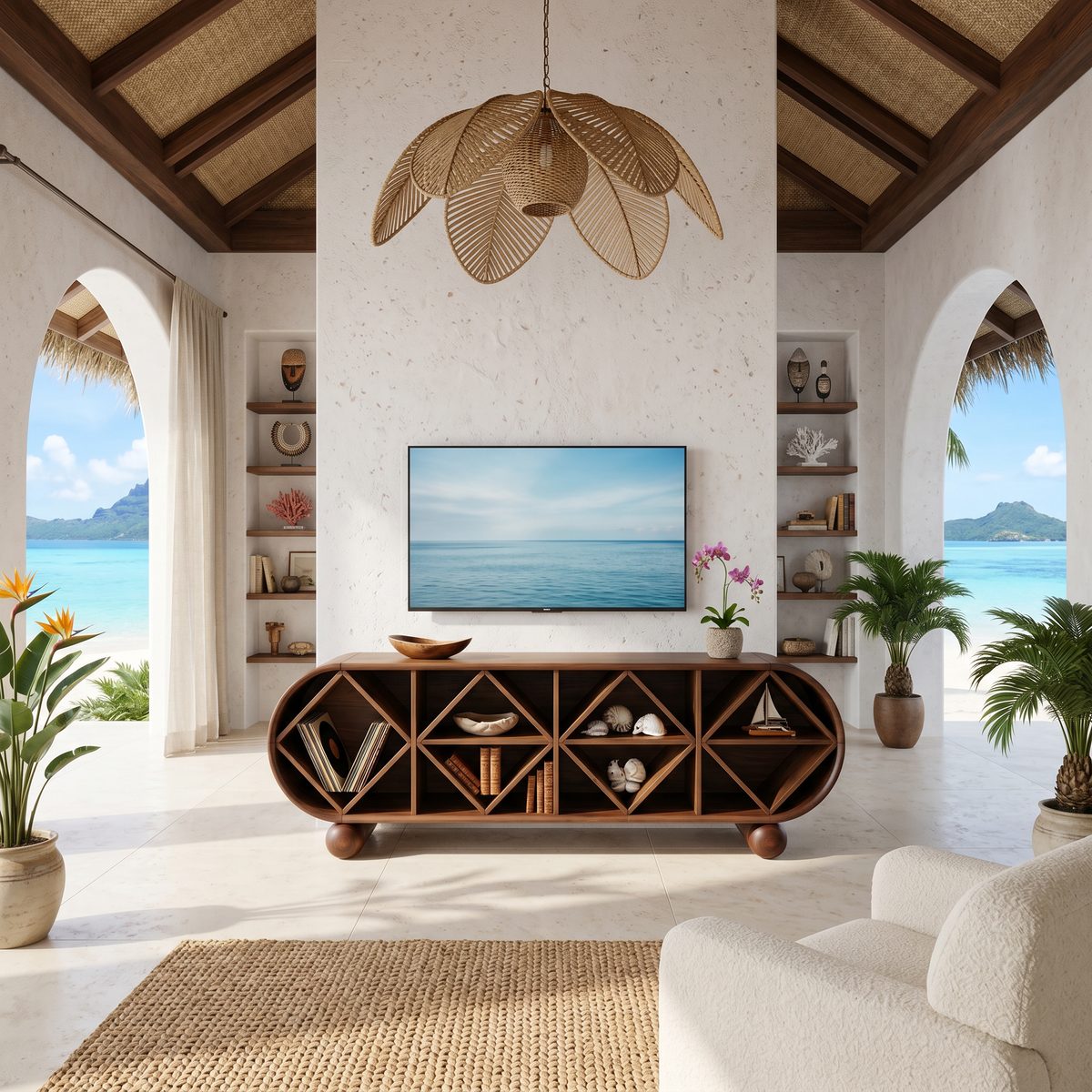 Contemporary Linear TV Console For Modern Living Space