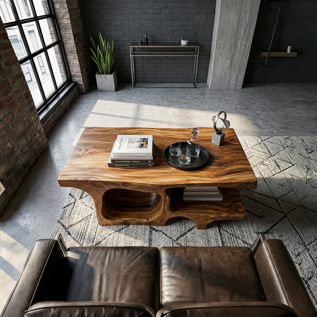 Coastal Wood Coffee Table For Beach House