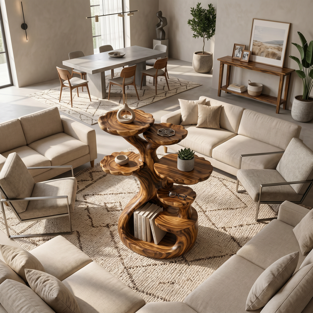 Contemporary Multi Tier Side Table Modern Home