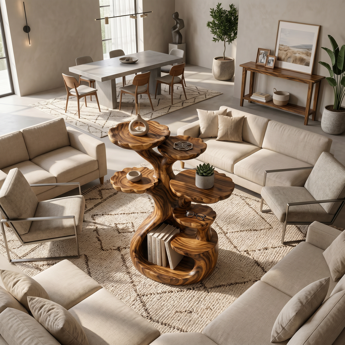 Contemporary Multi Tier Side Table Modern Home