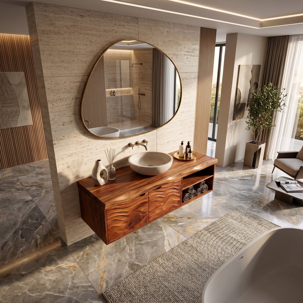 Contemporary Bath Cabinet Elegant Master Bathroom