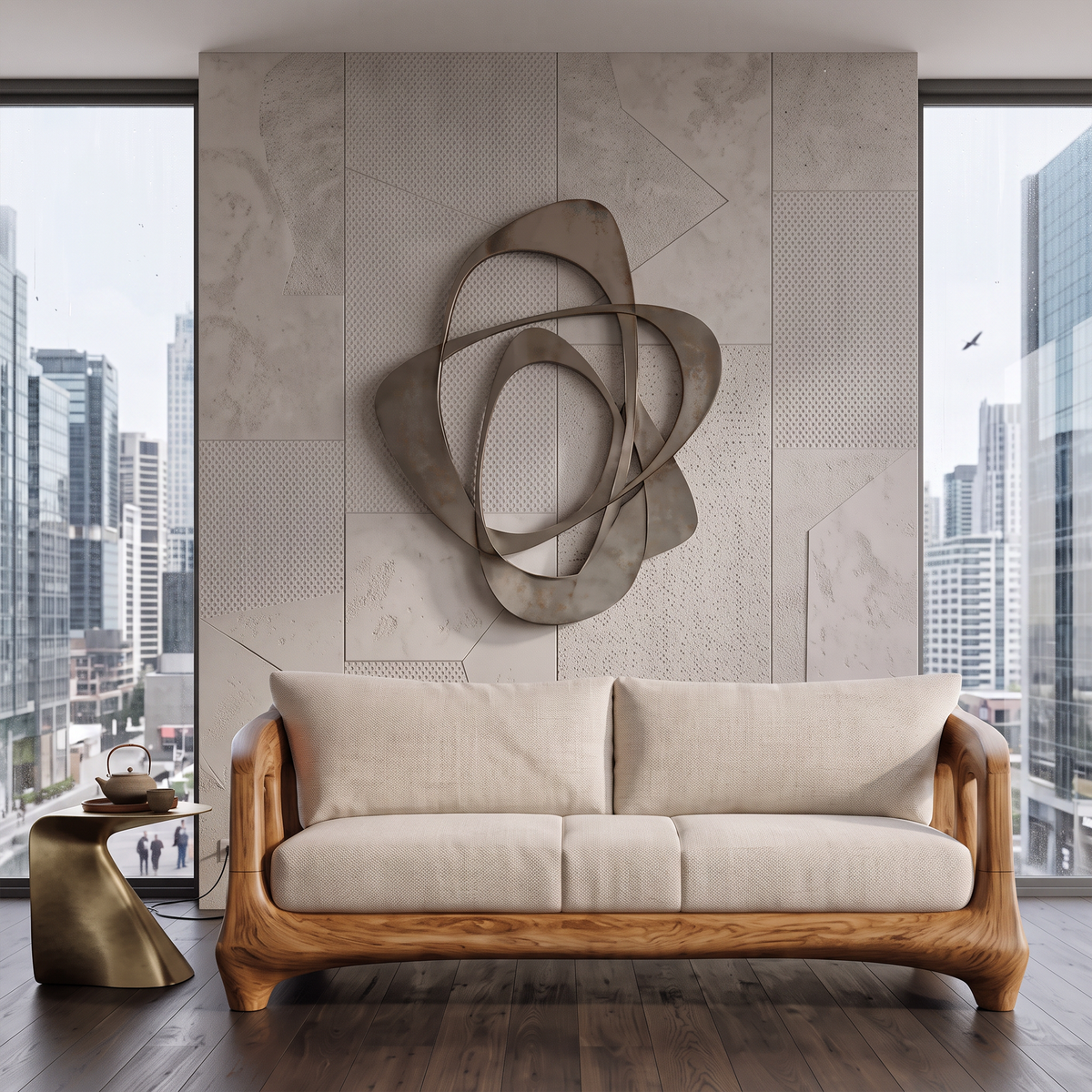 Contemporary Open Frame Sofa For Living Room And Lounge Area
