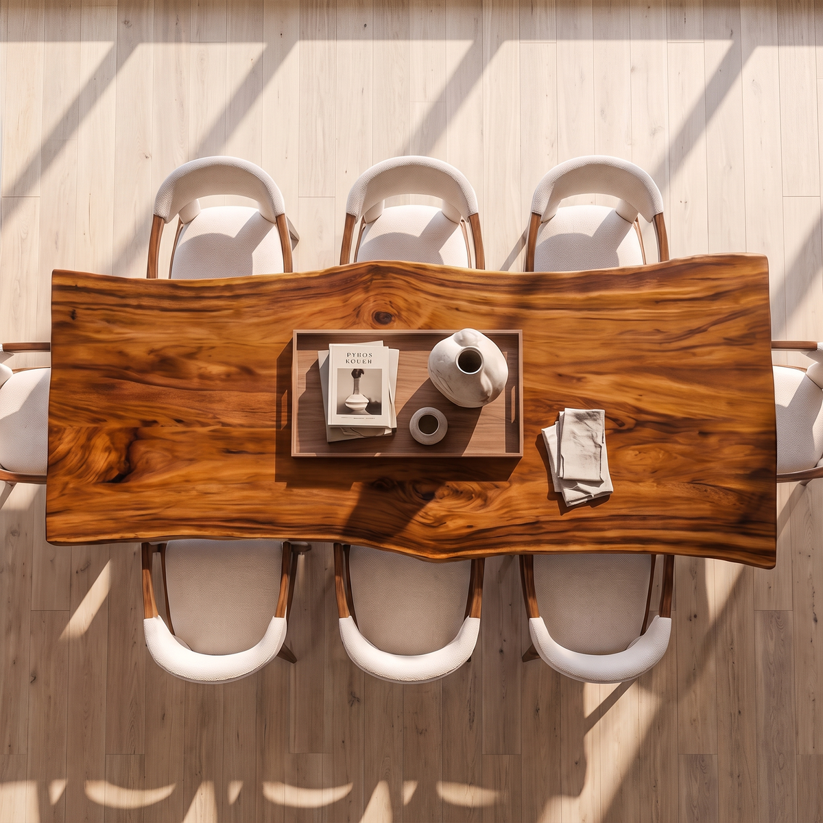 Contemporary Dining Table With Freeform Top For Dining Room - view 2