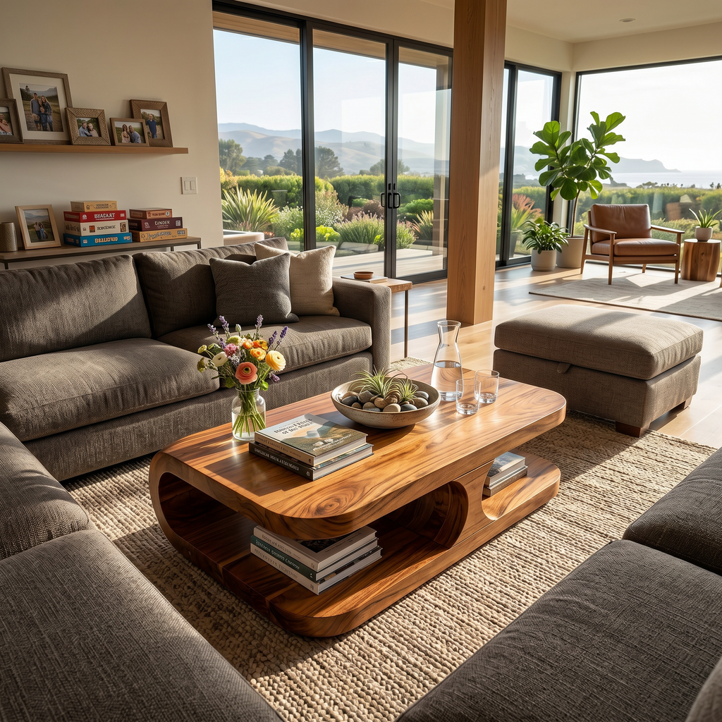 Boho Coffee Table For Coastal Interior