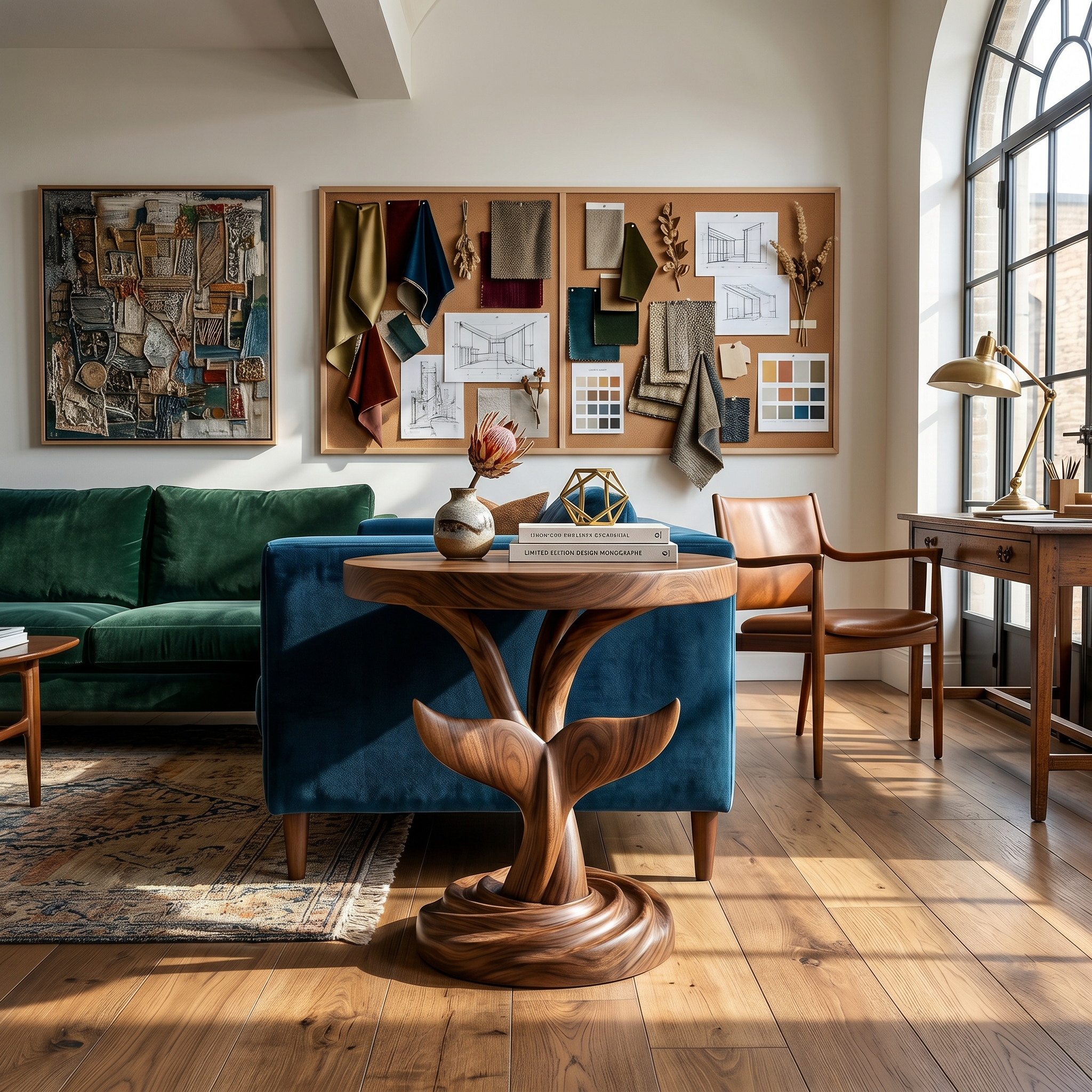 Architectural Sculptural Side Table Media Lounge