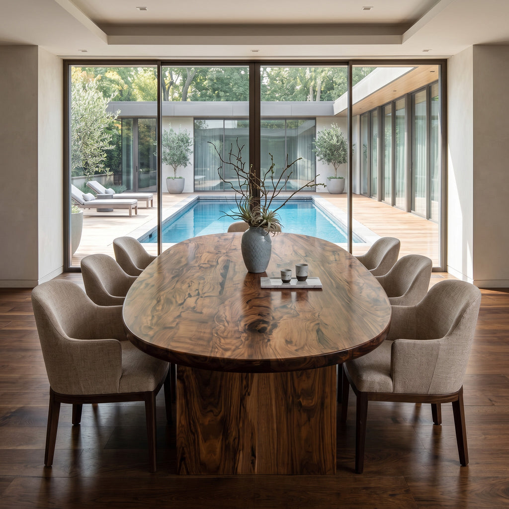 Contemporary Oval Dining Table For Dining Room