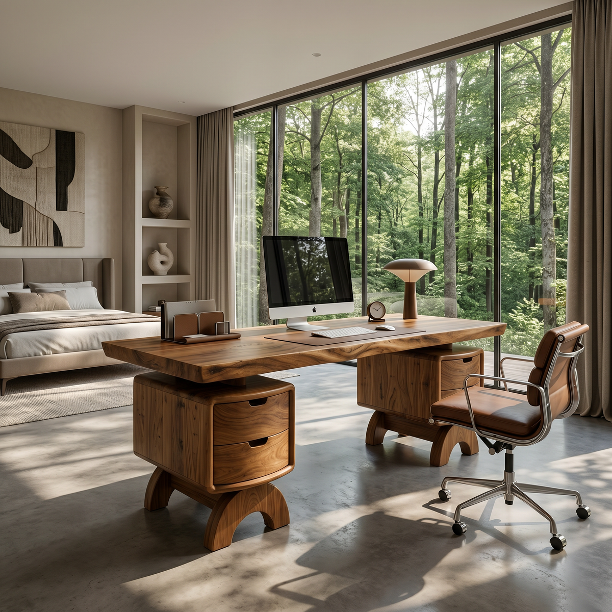 Contemporary Executive Desk Bedroom Office