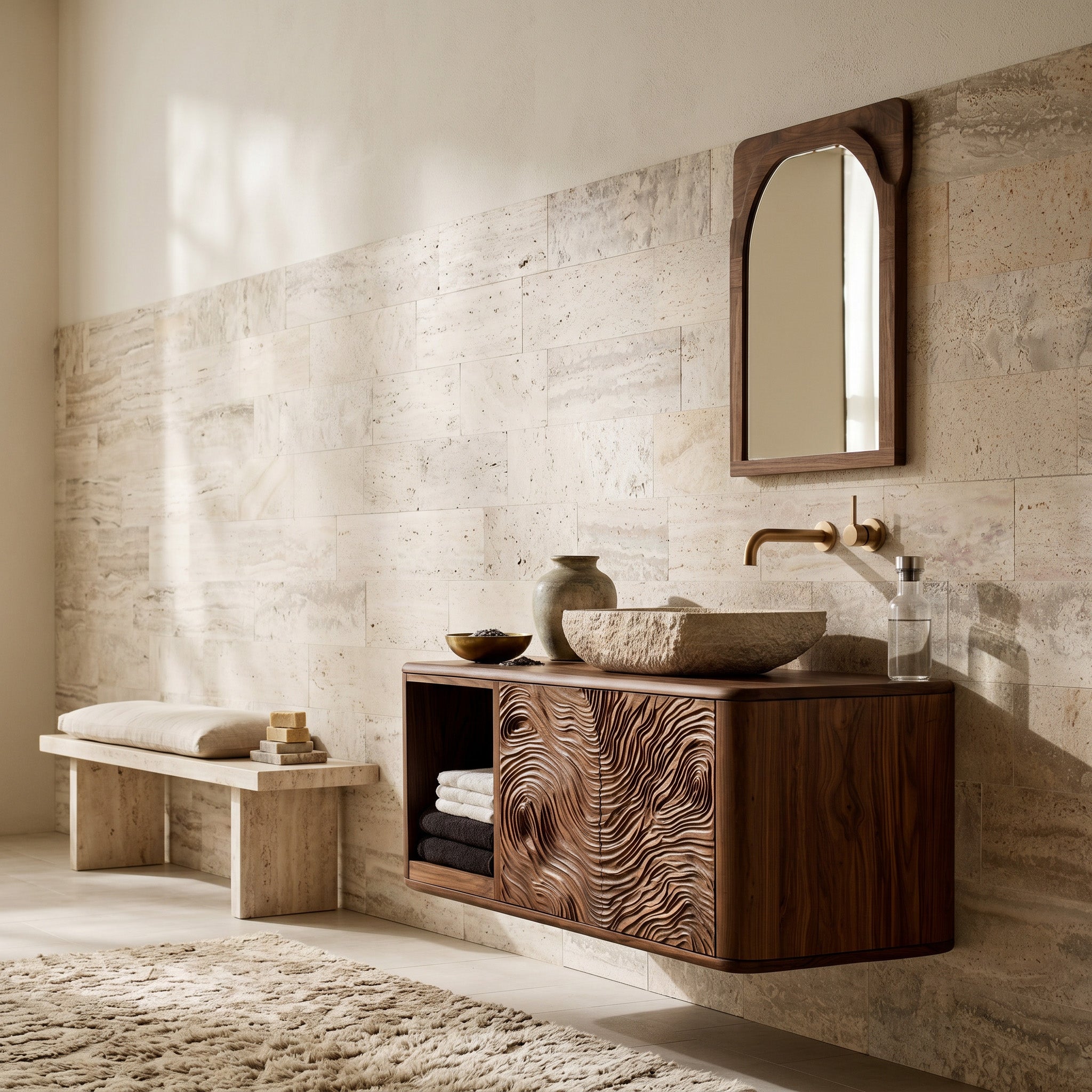 Contemporary Floating Bathroom Vanity For Spa Bathroom