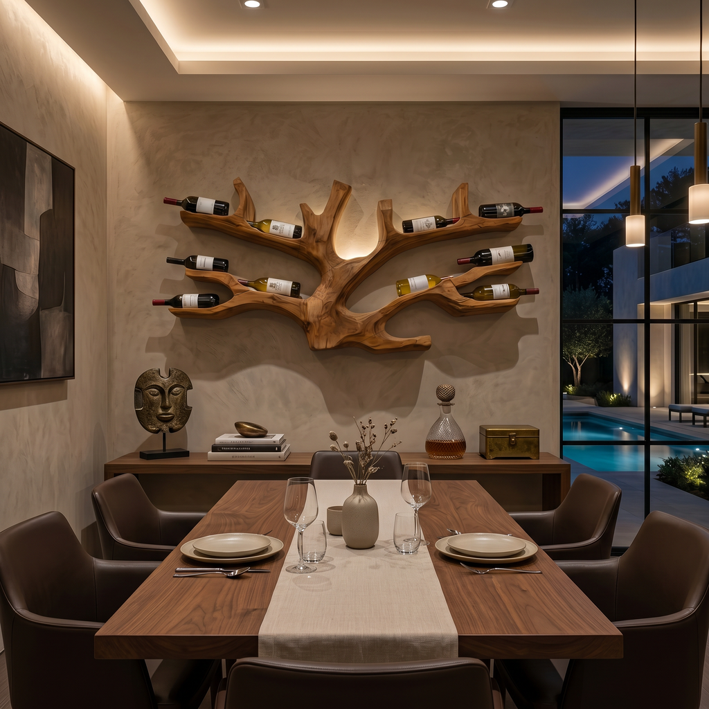 Artistic Wine Holder Wall Rack For Home Bar