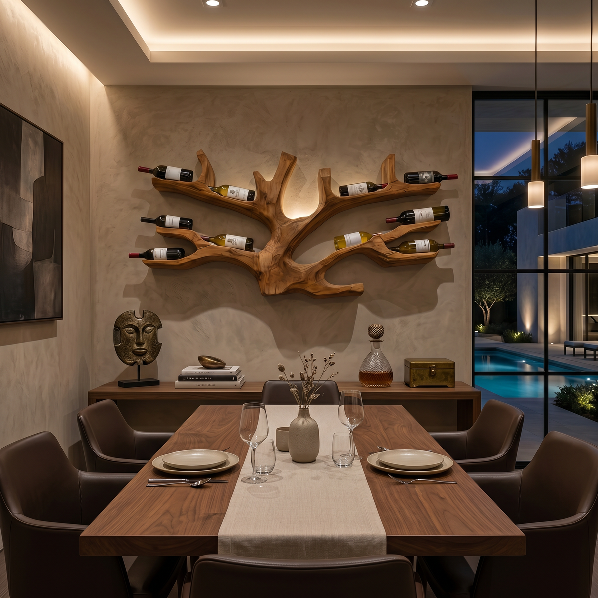 Artistic Wine Holder Wall Rack For Home Bar