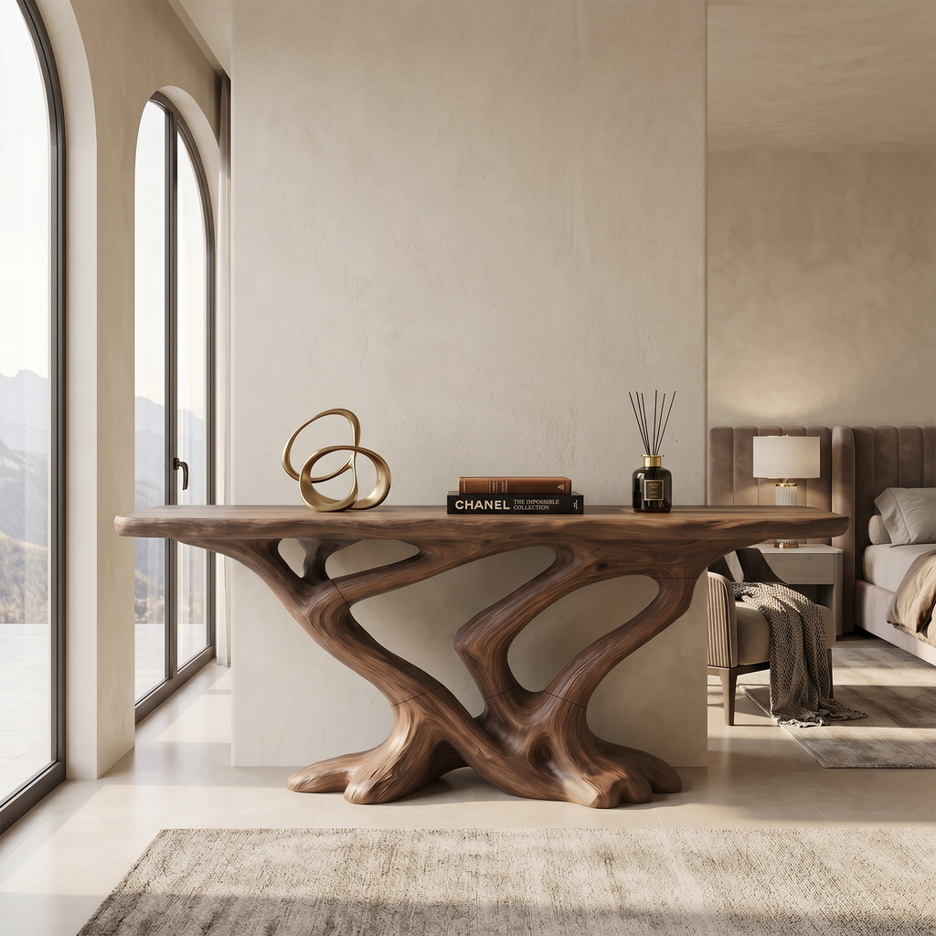 Contemporary Infinity Console Table Modern Entryway