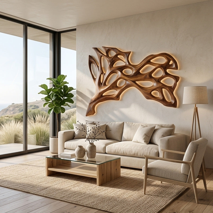 Contemporary Natural Wood Wall Art For Modern Home