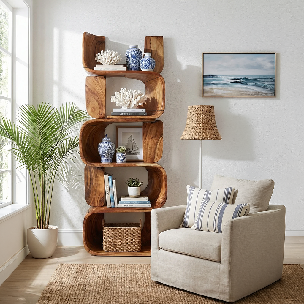 Contemporary Modern Unique Bookshelf Living Room Storage