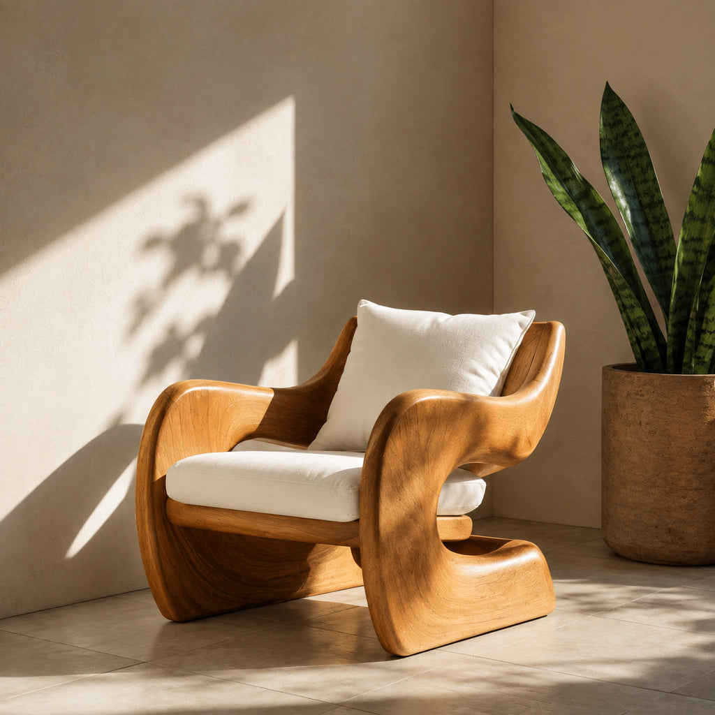 Artistic Sculptural Lounge Chair For Living Room Or Interior